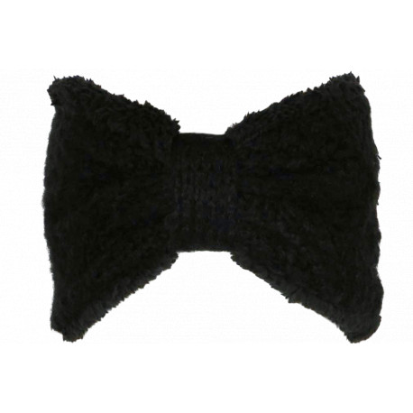 Large Bandeau Laine Noire Femme Tendance Doublure Polaire Snocker Bandeau Nyls Création