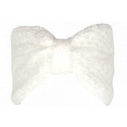 Large Bandeau Blanc en Laine pour Femme Headband Hiver Doublure Polaire Snocker Bandeau Nyls Création