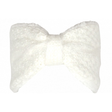 Large Bandeau Blanc en Laine pour Femme Headband Hiver Doublure Polaire Snocker Bandeau Nyls Création