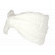 Large Bandeau Blanc en Laine pour Femme Headband Hiver Doublure Polaire Snocker Bandeau Nyls Création