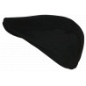 Béret Casquette Plate Noire en Laine Feutre Taille Ajustable Magny