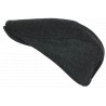 Béret Casquette Plate Grise en Laine Feutre Taille Ajustable Magny