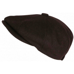 Beret Casquette Gavroche Marron en Laine Feutrée Taille Reglable Hartley CASQUETTES Nyls Création