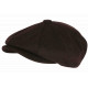 Beret Casquette Gavroche Marron en Laine Feutrée Taille Reglable Hartley CASQUETTES Nyls Création