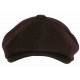 Beret Casquette Gavroche Marron en Laine Feutrée Taille Reglable Hartley CASQUETTES Nyls Création