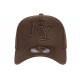 Casquette NY Daim Marron Chocolat Tendance Visiere Baseball Utchy CASQUETTES Hip Hop Honour
