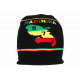 Bonnet Visière Martinique 972 Noir Madinina Look Rasta BONNETS Nyls Création