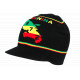 Bonnet Visière Martinique 972 Noir Madinina Look Rasta BONNETS Nyls Création