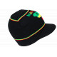 Bonnet Visière Martinique 972 Noir Madinina Look Rasta BONNETS Nyls Création
