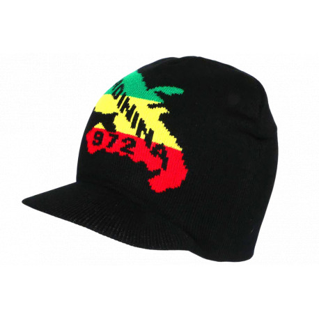 Bonnet Casquette Martinique 972 Noir Madinina Look Rasta BONNETS Nyls Création