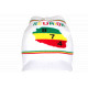 Bonnet Casquette La Réunion 974 Blanc Design Rasta BONNETS Nyls Création