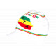 Bonnet Casquette La Réunion 974 Blanc Design Rasta BONNETS Nyls Création