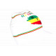 Bonnet Casquette La Réunion 974 Blanc Design Rasta BONNETS Nyls Création
