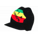 Bonnet Casquette La Réunion 974 Noir en Laine Mode Rasta BONNETS Nyls Création