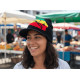 Bonnet Casquette La Réunion 974 Noir en Laine Mode Rasta BONNETS Nyls Création