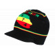 Bonnet Visière La Réunion 974 Noir en Laine Mode Rasta BONNETS Nyls Création