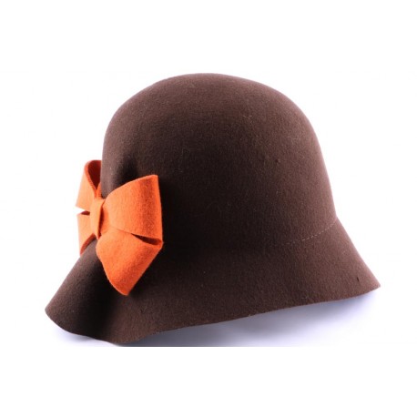 Chapeau Feutre Loli Marron et orange ANCIENNES COLLECTIONS divers