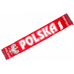 Echarpe Pologne Supporter Drapeau Polska Blanc et Rouge Blason Aigle Echarpe Léon montane