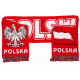 Echarpe Pologne Supporter Drapeau Polska Blanc et Rouge Blason Aigle Echarpe Léon montane