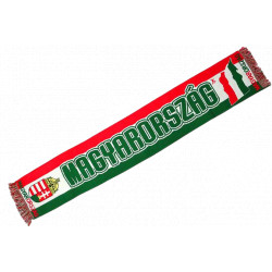 Echarpe Hongrie Supporter Drapeau Magyarország Rouge Blanc et Vert Blason des Armes Echarpe Léon montane