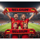 Echarpe Belgique Supporter Drapeau Belge Noir Jaune Rouge Diables Echarpe Léon montane