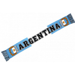 Echarpe Argentine Supporter Drapeau Bleu Blanc Avec Blason Albiceleste Echarpe Nyls Création