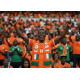 Echarpe Côte d'Ivoire Supporter Drapeau Orange et Vert Look Eléphants Echarpe Nyls Création