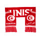 Echarpe Tunisie Supporter Drapeau Rouge et Blanc Look Aigles de Carthage Echarpe Nyls Création