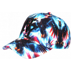 Casquette NY Aigle Américain Pygargue Bleue et Rouge Baseball Wild CASQUETTES Hip Hop Honour
