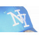 Casquette NY Bleu Ciel NY Blanc en Relief Visiere Baseball Stazky CASQUETTES Hip Hop Honour