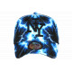 Casquette NY Bleue et Noire Eclairs Blancs Streetwear Originale Eklyr CASQUETTES Hip Hop Honour