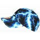 Casquette NY Bleue et Noire Eclairs Blancs Streetwear Originale Eklyr CASQUETTES Hip Hop Honour