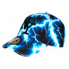Casquette Enfant Bleue et Noire Eclairs Streetwear Eklyr NY 7 à 12 ans