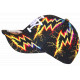 Casquette NY Jaune et Noire Print Eclairs Streetwear Baseball Stormy CASQUETTES Hip Hop Honour