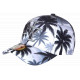 Casquette Enfant Palmiers Noire et Grise Tropicale NY Baseball Sunrise 6 a 12 ans Casquette Enfant Hip Hop Honour