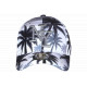 Casquette Enfant Palmiers Noire et Grise Tropicale NY Baseball Sunrise 6 a 12 ans Casquette Enfant Hip Hop Honour