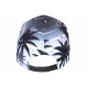 Casquette Enfant Palmiers Noire et Grise Tropicale NY Baseball Sunrise 6 a 12 ans Casquette Enfant Hip Hop Honour