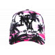 Casquette Enfant Rose et Blanche Palmiers Noirs NY Tropicale Baseball 7 a 12 ans Casquette Enfant Hip Hop Honour