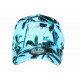 Casquette NY Turquoise Palmiers Noirs Style Tropical Sunset Baseball CASQUETTES Hip Hop Honour
