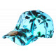 Casquette Enfant Turquoise Palmiers Noirs NY Tropicale Baseball 7 a 12 ans Casquette Enfant Hip Hop Honour