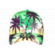 Casquette NY Verte et Jaune Palmiers Noirs Style Tropical Sunset Baseball CASQUETTES Hip Hop Honour