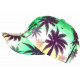 Casquette NY Verte et Jaune Palmiers Noirs Style Tropical Sunset Baseball CASQUETTES Hip Hop Honour