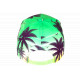 Casquette Enfant Verte et Jaune Palmiers Noirs NY Tropicale Baseball 7 a 12 ans Casquette Enfant Hip Hop Honour