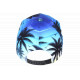 Casquette NY Bleue et Jaune Palmiers Noirs Print Tropical Sunset Baseball CASQUETTES Hip Hop Honour
