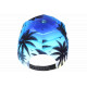 Casquette Enfant Bleue et Jaune Palmiers Noirs NY Tropicale Baseball 7 a 12 ans Casquette Enfant Hip Hop Honour
