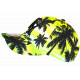 Casquette Enfant Jaune et Verte Palmiers Noirs NY Tropicale Baseball 7 a 12 ans Casquette Enfant Hip Hop Honour