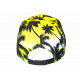 Casquette Enfant Jaune et Verte Palmiers Noirs NY Tropicale Baseball 7 a 12 ans Casquette Enfant Hip Hop Honour
