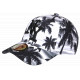 Casquette NY Palmiers Blanche et Noire Print Tropical Design Streetwear Hawaï CASQUETTES Hip Hop Honour