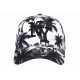 Casquette NY Palmiers Blanche et Noire Print Tropical Design Streetwear Hawaï CASQUETTES Hip Hop Honour