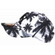 Casquette NY Palmiers Blanche et Noire Print Tropical Design Streetwear Hawaï CASQUETTES Hip Hop Honour
